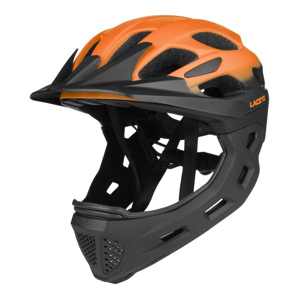 Dětská integrální helma APEX BLACK-ORANGE